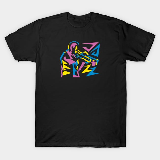 Modern style trumpet player T-Shirt by jazzworldquest